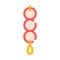 Tanghulu asian snack color icon vector illustration