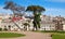 Tangier, Morocco. Street view with old trees