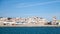 Tangier port, panorama with blue sky, Morocco, Africa