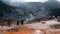 Tangkuban Parahu Crater, Lembang Indonesia