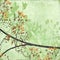 Tangled Blossom Border on Antique Paper