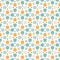 Tangled Lattice background, teal and orange curved lines, seamless vector background