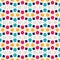 Tangled Lattice Pattern.  Red, orange, turquoise, navy blue colors