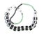 Tangled necklace from jade and hematite beads