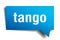 Tango blue 3d speech bubble