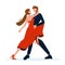 Tango Dance Dancing Couple Man And Woman Vector