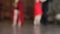 Tango dancers foot defocused