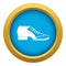 Tango shoe icon blue vector isolated