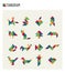 Tangram children brain game cutting transformation puzzle vector set