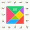 Tangram puzzle square set. Vector triangle geometric tangram template illustration chinese traditional