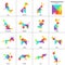 Tangram puzzle. Vector set with various animals.