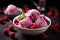Tangy Raspberry ice cream. Generate Ai