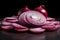 Tangy Red sliced onion. Generate Ai
