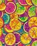 Tangy Tones: A Vibrant Visual of Citrus Slices and Shifting Colo