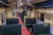 TANJUNG ARU, MALAYSIA - FEBRUARY 25, 2018: Interior of a train of North Borneo Railway, Sabah, Malays