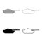 Tank Artillery Army machine Military silhouette World war set icon grey black color vector illustration image flat style solid