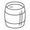 Tank of beer thin line icon, Craft beer concept, Beer Barrel sign on white background, Storage tank for beverage icon in