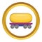 Tank car for gasoline icon