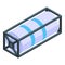 Tank cargo container icon, isometric style