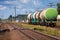 Tank cars on cargo railway station