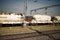 Tank cars in railyard