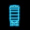 tank for coal storage neon glow icon illustration