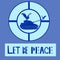 Tank and Dove of Peace Logo Vector Illustration. Pigeons and Military Tank Silhouette Isolated On Motton Blue Background.