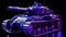 A Tank With A Futuristic Design And Glowing Purple Accents. Generative AI