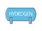 Tank with hydrogen icon