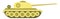 Tank icon. Military armored vehicle on track chains