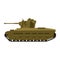 Tank Infantry Mk.II Matilda World War 2 Britain tank. Military army machine war, weapon, battle symbol silhouette side