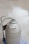 Tank of liquid nitrogen