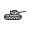 tank machine line icon vector illustration