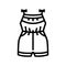 tank romper girl baby cloth line icon vector illustration