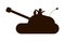 Tank silhouette, vector illustration