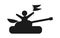 Tank silhouette, vector illustration