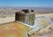 Tank from a steam locomotive in the desert 