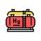 tank storaging hydrogen color icon vector illustration