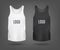Tank top or sleeveless shirt template realistic vector illustration isolated.