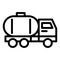 Tank truck line icon. Tanker truck vector illustration isolated on white. Trailer outline style design, designed for web