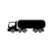 tank truck silhouette vector icon. tanker truck sign symbol design