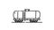 Tank Wagon line icon on the Alpha Channel