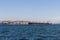 Tanker in the Bosphorus on the background of the city of Istanbul. Turkey