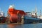 Tanker in dry dock