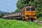 Tanker freight train on the railway.