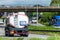 Tanker lorry truck on uk motorway in fast motion