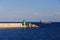 Tanker Passing Barcelona Seawall