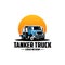 tanker truck logo vector.