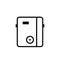 Tankless water heater outline icon.