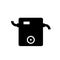 Tankless water heater silhouette icon.